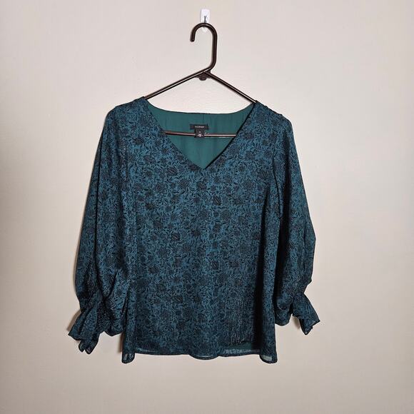 NWOT Halogen Floral Blouse Sz XS - Picture 3 of 15